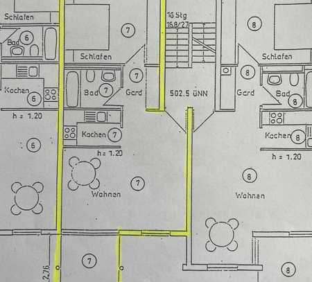 Sonnige 2 Zimmerwohnung mit Balkon und Einbauküche in Horb-Nordstetten - verkauf ohne Makler