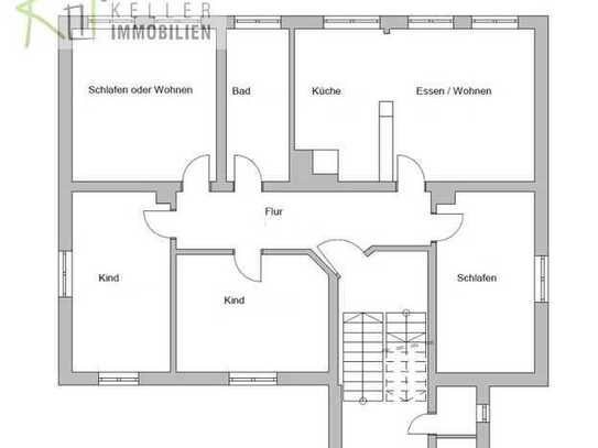 ERSTBEZUG NACH UMBAU! Langenhessen, 5-R-Etagenwohnung mit Gemeinschaftsgarten