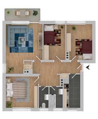 IN GRÜNER LAGE VON BONN - DUISDORF: 4-ZIMMER-WOHNUNG MIT SÜDBALKON