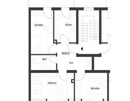 Geschmackvolle DG-Wohnung mit drei Zimmern und Balkon im schönen Woogsviertel