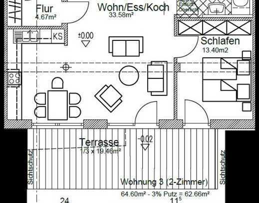 Neubau 2-Zimmer-Wohnung in Unterföhring