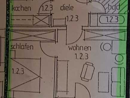 Freundliche und gepflegte 2-Raum-Wohnung mit Balkon in Schleusingen