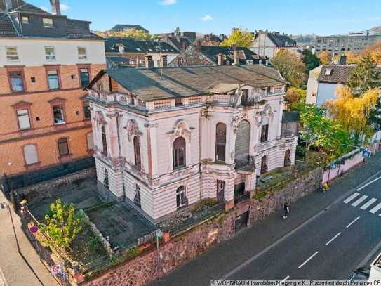 WOHNEN DER BESONDEREN ART: Denkmalgeschützte schlossartige Villa in Bingen am Rhein