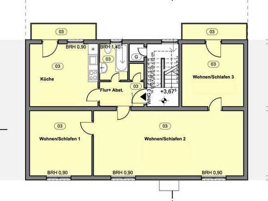 Renovierte 3 Zimmer Wohnung mit 2 Balkonen