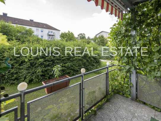 3,5 Zi- Wohnung in ruhiger Lage im 1. OG mit Balkon und Ausblick ins Grüne inkl. Stellplatz und Möbl