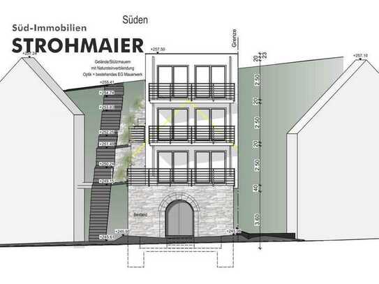 Baugrundstück - gepl. Teilabbruch des Gebäudes / Lager - Aufstockung 3 Stockwerke für 2 Wohnungen