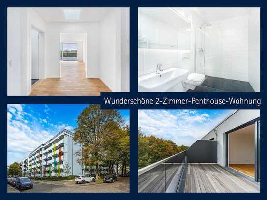 Helle 2-Zimmer-Penthouse-Wohnung mit gigantischer Dachterrasse und gehobener Ausstattung!