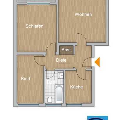 Geräumige 3 Zimmer Wohnung sucht kleine Familie