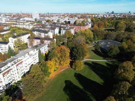 3 Zimmer Wohnung mit Parkblick in Top Lage. Gewerbliche Vermietung möglich