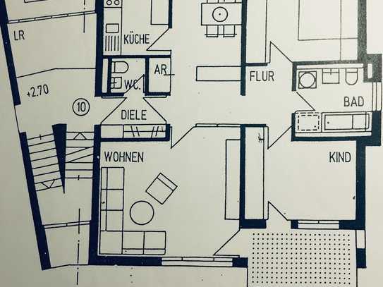 Stadtnahe gepflegte 3-Zimmer-Wohnung mit Balkon und EBK in Göppingen