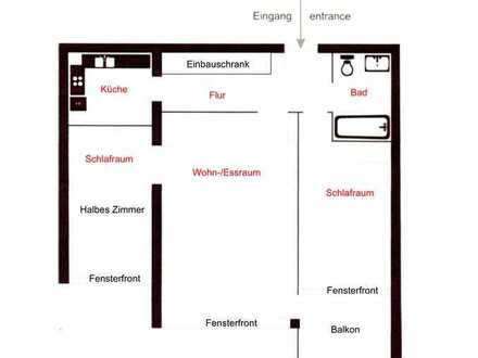 Geschmackvolle 2,5-Raum-Wohnung mit Balkon und Einbauküche in Berlin