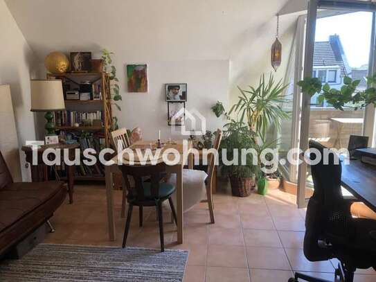 Tauschwohnung: Helle Maisonette-Wohnung mit Balkon, Badewanne und Dusche