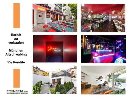 Rarität - Restaurant-Discothek Helene und Townhouse in Schwabing zu verkaufen 5% Rendite