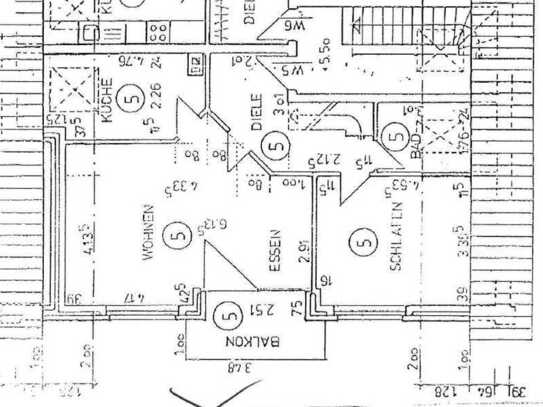 Helle 3-Zimmer-Maisonette-Wohnung mit Einbauküche und Balkon in Ascheberg-Mitte