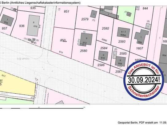 EXKLUSIVKAUFPREIS bis30.09.24! Baugrundstück Ein/Mehrfamilienhaus Nachbarbebauung in Spandau/Staaken