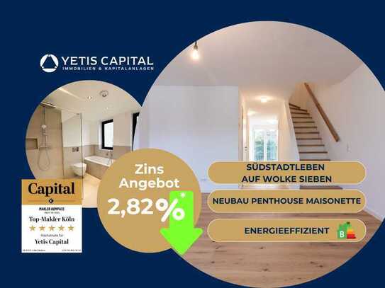 SÜDSTADTLEBEN AUF WOLKE SIEBEN: SELTENE NEUBAU 4-ZIMMER PENTHOUSE MAISONETTE +PROVISIONSFREI+