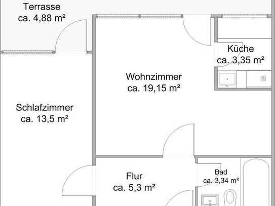 ""Schicke 2-Zimmerwohnung mit großer Loggia"" Besichtigung ab 02.09.2024