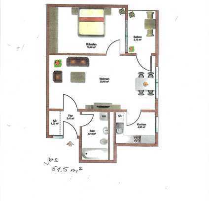 Renovierte 2,5-Raum-Wohnung direkt am Ostpark mit Loggia / Blick ins Grüne