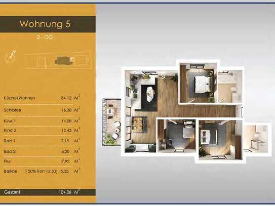 *Provisionsfrei* 4 Zimmer - Wohnung kernsaniert Erstbezug