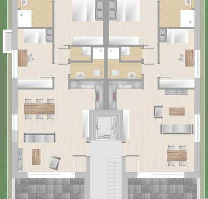 Moderne 3-Zimmerwohnung mit Loggia und Nähe zum Park Schönbusch