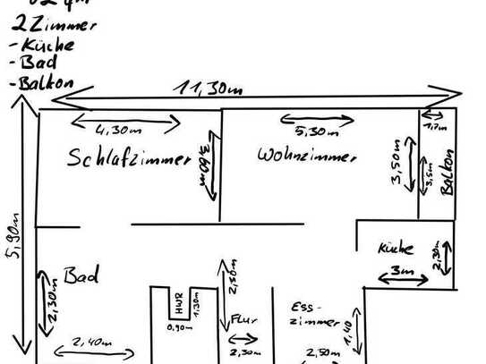 Vollständig renovierte Wohnung mit zwei Zimmern sowie Balkon und EBK in Bremen