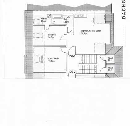 Ansprechende und gepflegte 3- Zimmer mer-Dachgeschosswohnung in Dresden