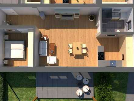 Attraktive, ca. 71 m² große, barrierefreie 2-Zimmer-Erdgeschoßwohnung mit Garten