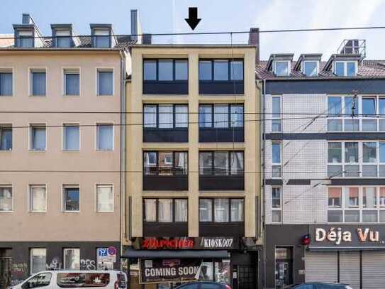 Lichtdurchflutete kernsanierte 3-Zimmer-Wohnung mit ruhigem Sonnenbalkon in der Kölner Neustadt-Süd
