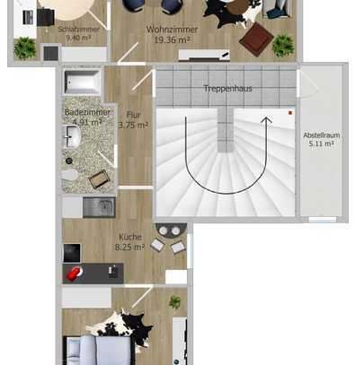 Helle 3-Raum-Wohnung in Köln Weiden sofort bezugsfertig