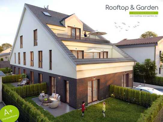 26 m² Terrasse I keine Dachschrägen I provisionsfreier Neubau I A+ Energie I Rooftop & Garden