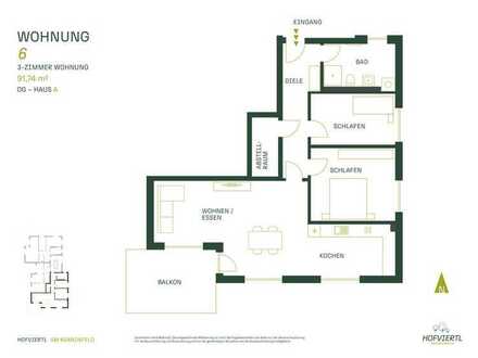 HOFVIERTL - Am Koanznfeld
Haus A Nr.06 - Obergeschoss 3-Zimmer
