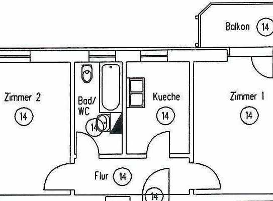 Praktische 2-Raum-Hochparterre-Wohnung mit Balkon in Dresden
