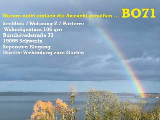 Schöne große Wohnung mit direktem Gartenzugang am Schweriner See, Energie A+