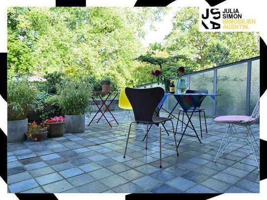 65 QM TERRASSE - BLICK IN EINEN PARKÄHNLICHEN GARTEN - LINDENTHA - BESTLAGE- RAUTENSTRAUCHKANAL