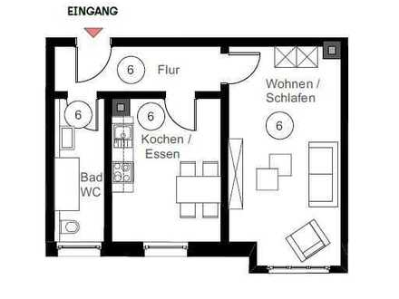 Erstbezug nach Sanierung! 1 ZKB in saniertem Altbau für den Studenten- oder Professional!
