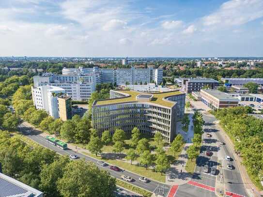 DGNB-Gold Büro-/Life-Science-Neubau in repräsentativer Ecklage an der Karl-Wiechert-Allee 62