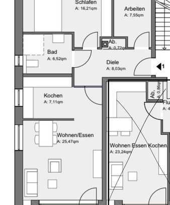 Geschmackvolle 3-Raum-Wohnung mit luxuriöser Innenausstattung mit Balkon in Rheine