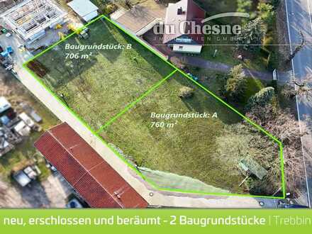 Baugrundstücke: 706m² (RESERVIERT) und 760m² - vollerschlossen