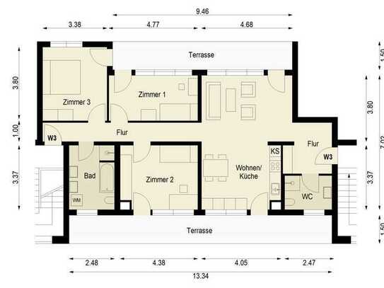 Direkt einziehen: Dachgeschosswohnung im Neubau zum Erstbezug - Termin sichern unter 0172-326 11 93