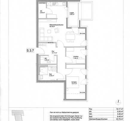 Senioren-Wohnanlage KLOSTERGÄRTEN Helle 2,5-Zimmer-Wohnung (85 m²) mit Balkon / 3. Stock