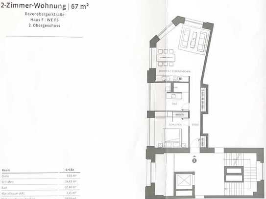 Neuwertige 2-Zimmer-Wohnung in den Ankergärten (Ravensbergerstraße 12B)