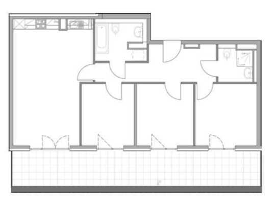 Helle 4-Zimmer-Dachgeschosswohnung mit Terrasse - Erstbezug im Neubauobjekt - Bitte alle Hinweise le