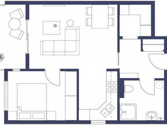 Exklusive, modernisierte 2-Zimmer-Wohnung mit Balkon und Einbauküche in Neumünster