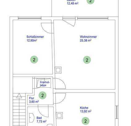 Schöne 2-Zimmer-Terrassenwohnung mit EBK in Marbach am Neckar