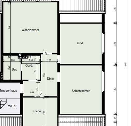 WBS-Schein erforderlich! - helle 3 Zimmer DG-Wohnung in ruhiger Lage