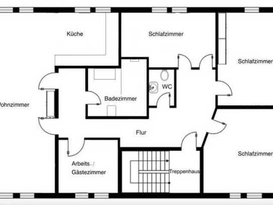 Großflächige Wohnung mit 5-Zimmern