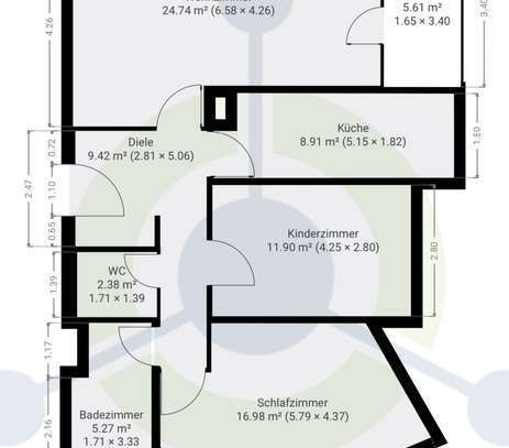 Helle 3-Zimmer-Wohnung mit Balkon, Keller und Tiefgaragenstellplatz in Frankenthal