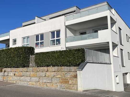 Moderne, lichtdurchflutete 3,5 Zimmer-Wohnung in Leingarten mit Blick ins Grüne, 2 TG Stellplätze