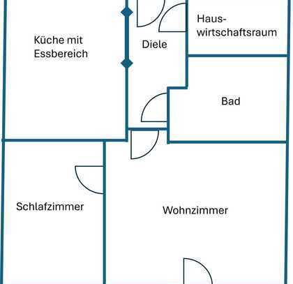 2-Zi Whg + Balkon + Garten + Stellplatz in zentraler Lage in Roisdorf