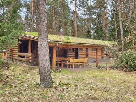 Blockbohlenhaus auf großem Areal - mit Bauoption!